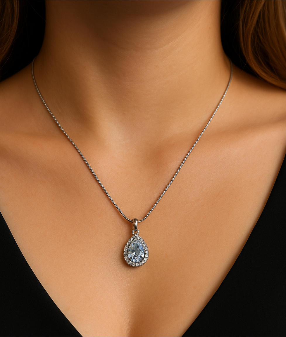 Crystal Teardrop Elegance Pendant ( 2.0)