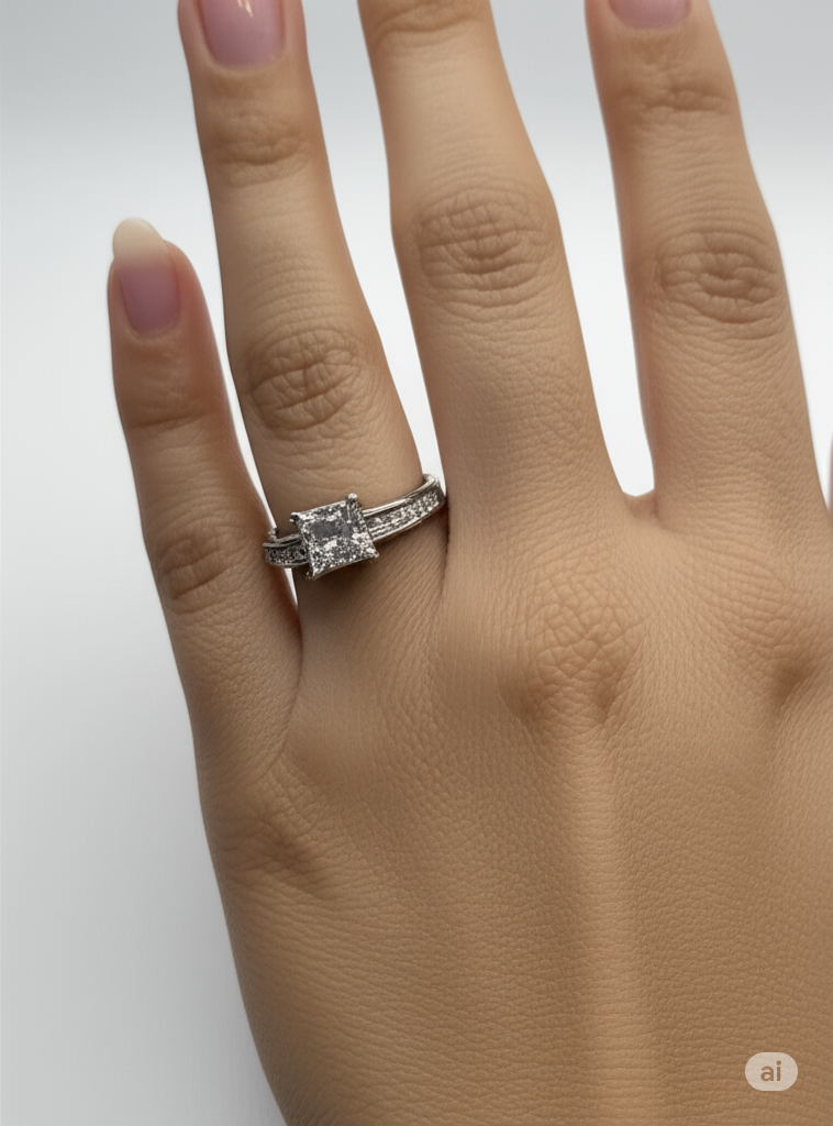 Clara CZ Princess Cut Ring