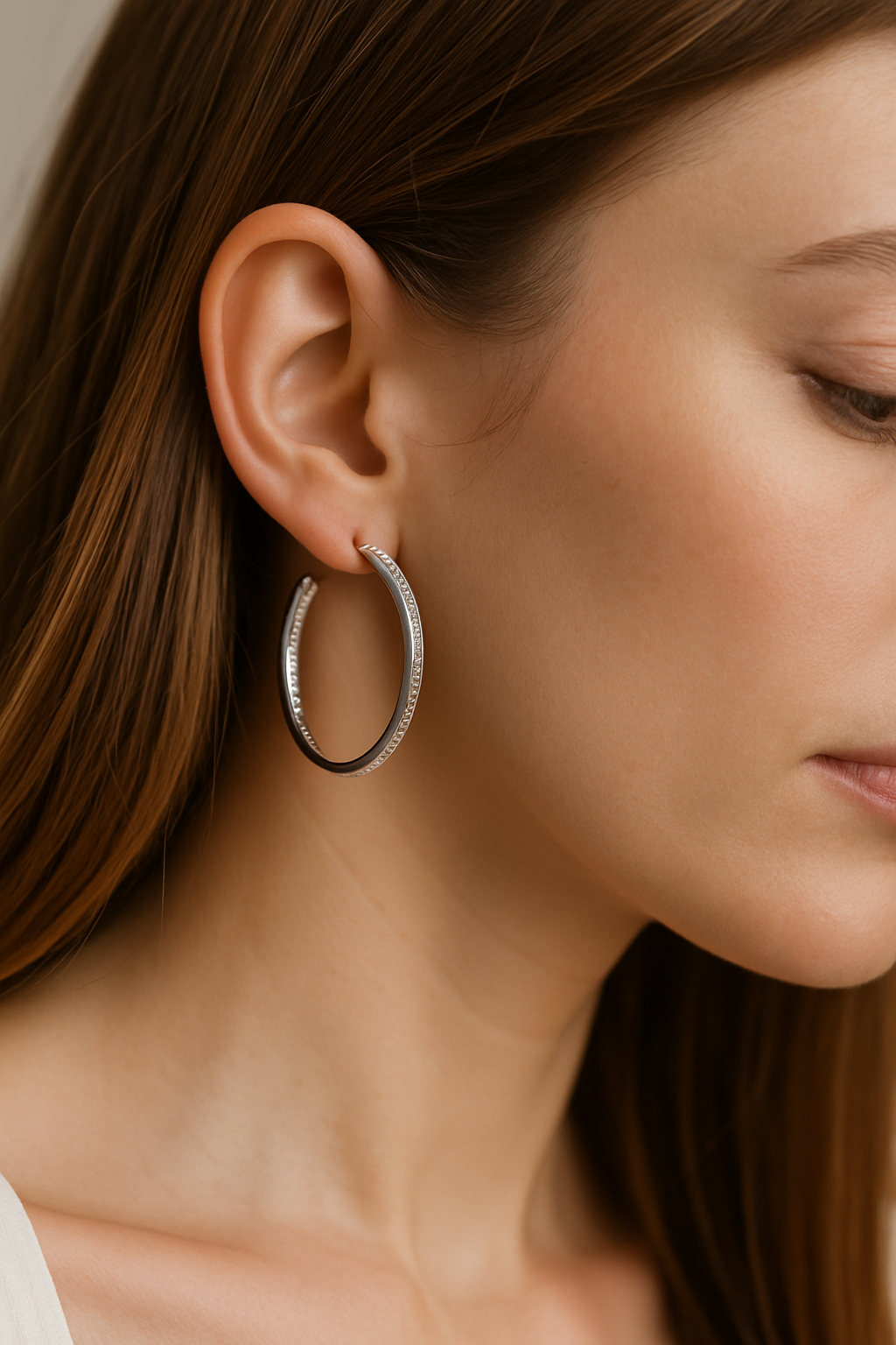 Aurevia Inner-Detail Hoop Earrings