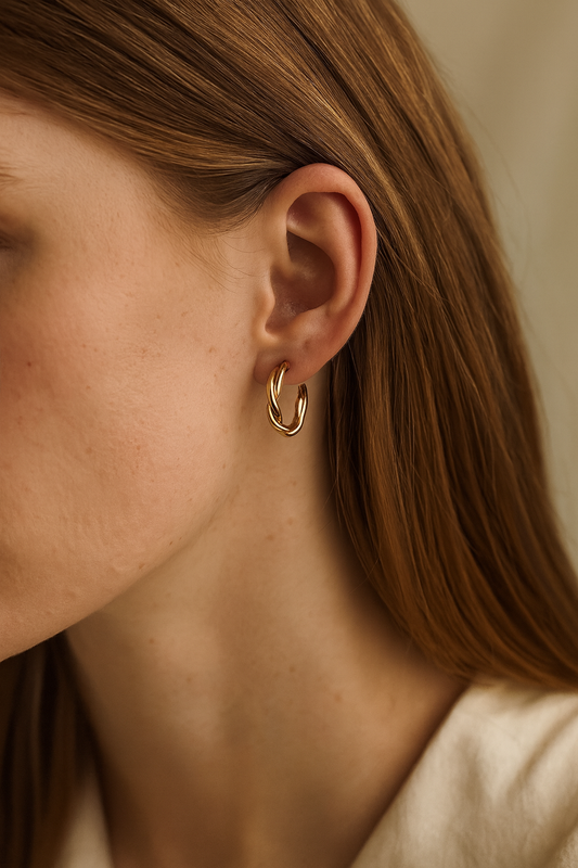 Aurelia Twist Hoop Earrings