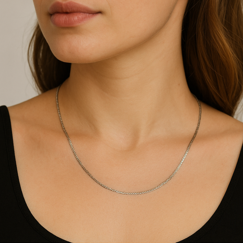 Luxe Shine Flat Chain Necklace