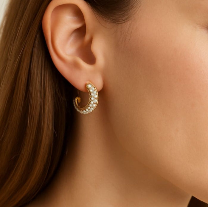 Crystal Glow Hoop Earrings