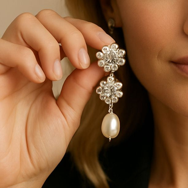 Celestine Blossom Pearl Earrings