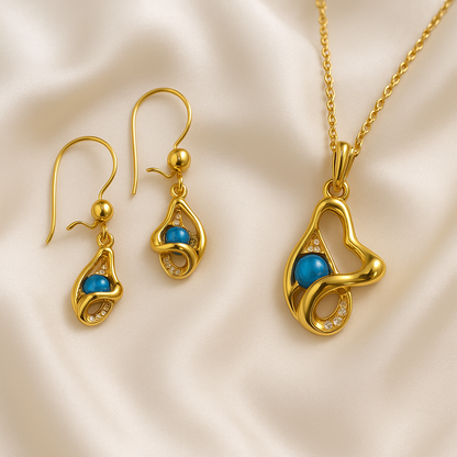 Ocean Glow Pendant & Earrings Set