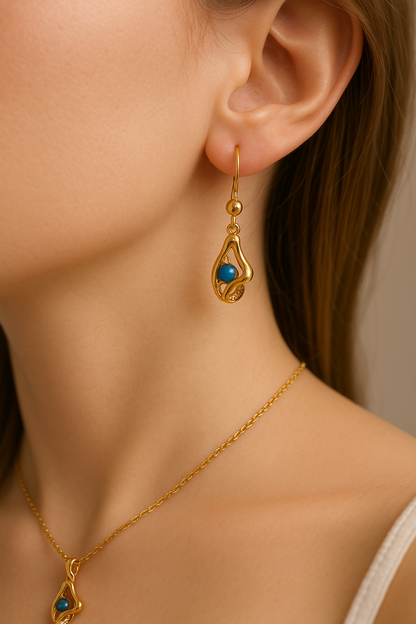 Ocean Glow Pendant & Earrings Set