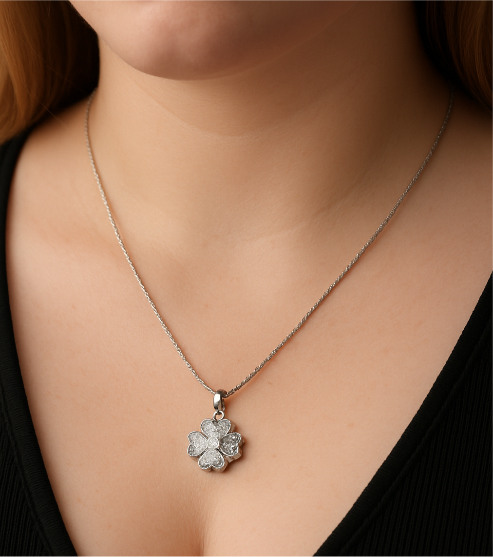 Crystal Bloom Flower Locket