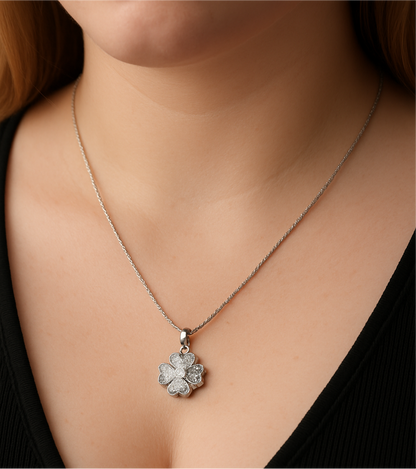 Crystal Bloom Flower Locket