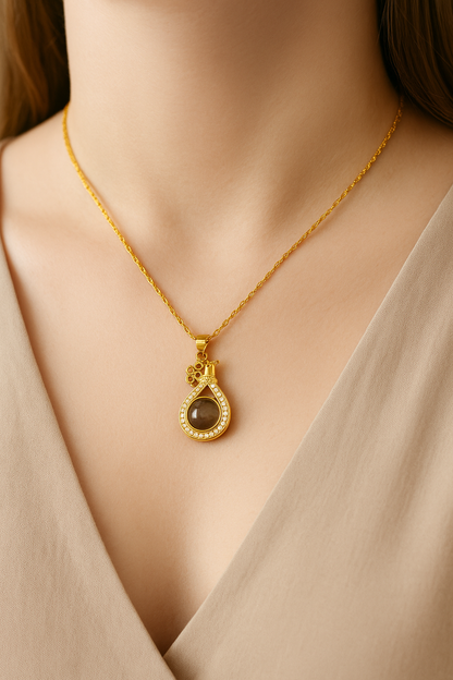 Golden Grace Teardrop Locket