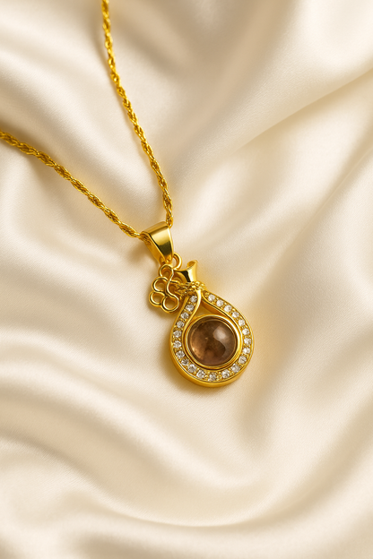 Golden Grace Teardrop Locket