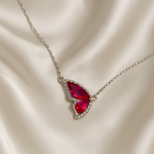 Radiant Butterfly Charm Necklace