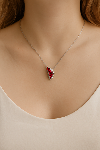 Radiant Butterfly Charm Necklace