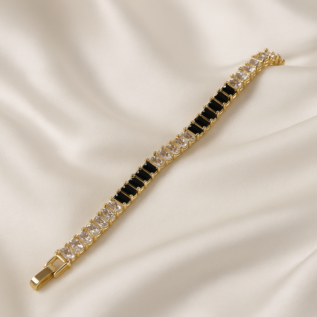 Eternal Glow Link Bracelet ( White & Black )