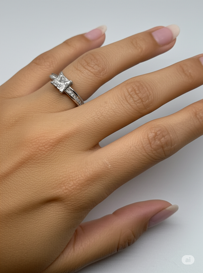 Clara CZ Princess Cut Ring