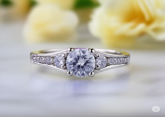 Timeless Spark Triple Stone Ring