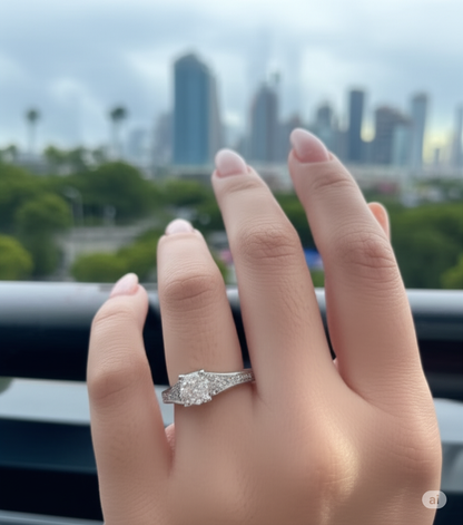 Timeless Spark Triple Stone Ring