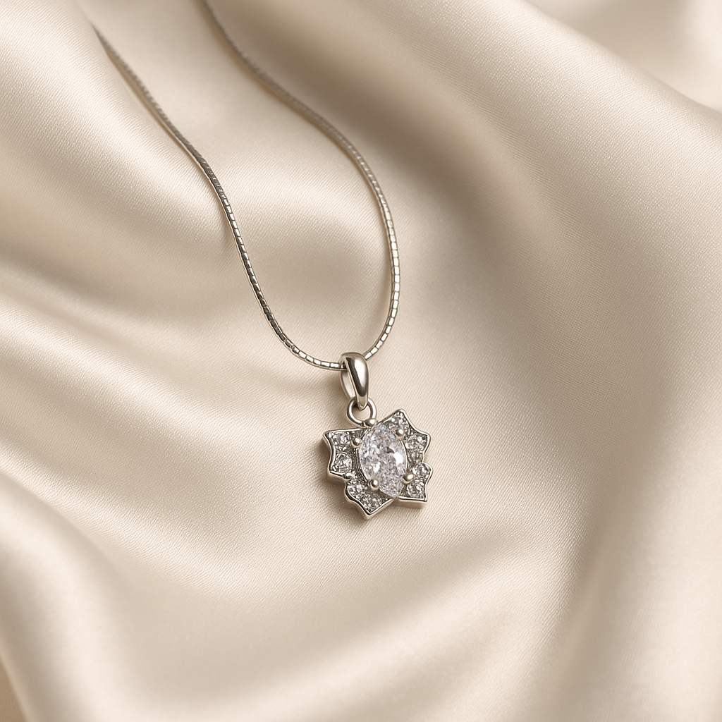 Crystal Bloom Flower Locket