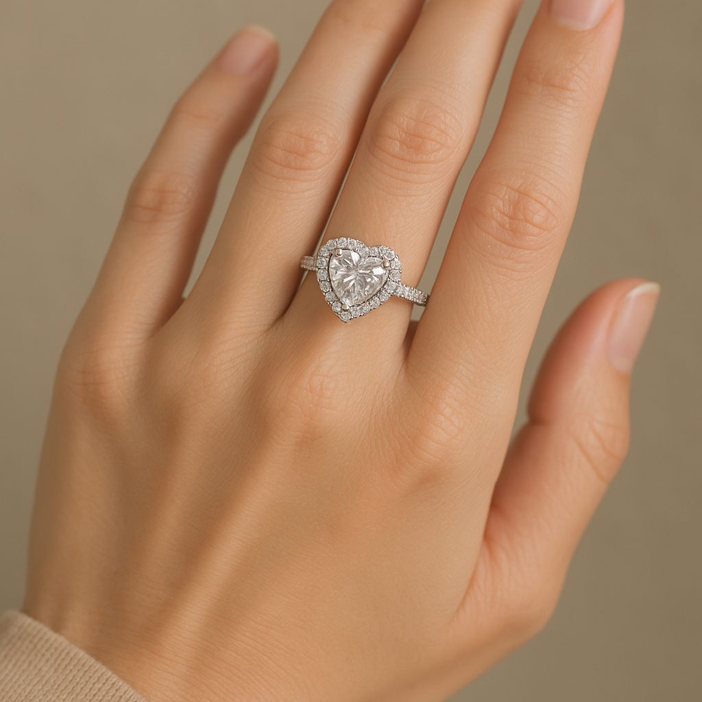 Heart Halo Ring