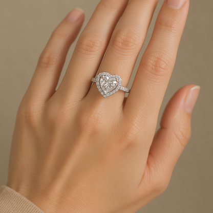 Heart Halo Ring