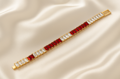 Eternal Glow Link Bracelet
 ( Red & white )
