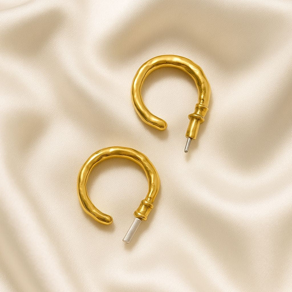 Organic Twist Hoop Earrings