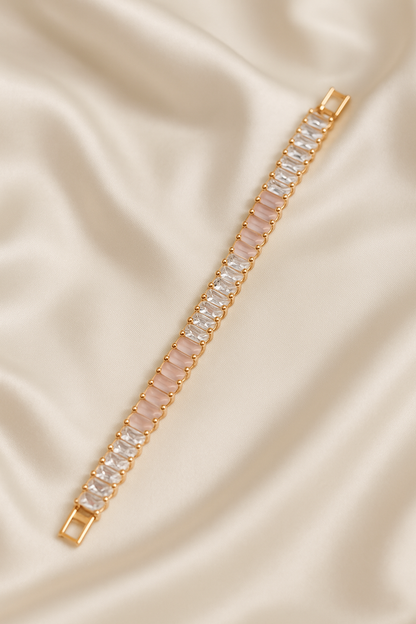 Eternal Glow Link Bracelet ( White & Pink )