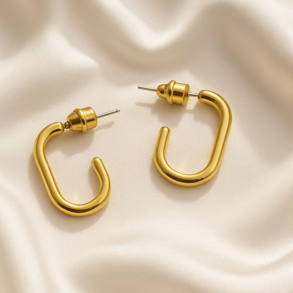 Bold Curve Hoop Earrings