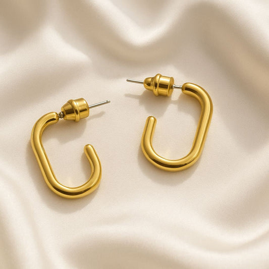 Bold Curve Hoop Earrings