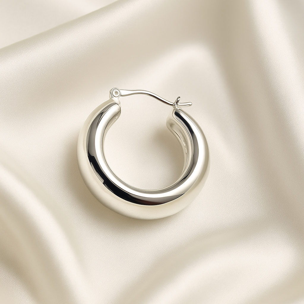 Marvella Twist Hoops ( Silver )