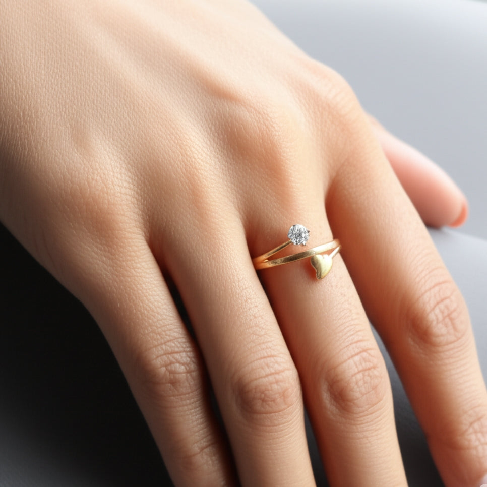Heart Twirl Ring