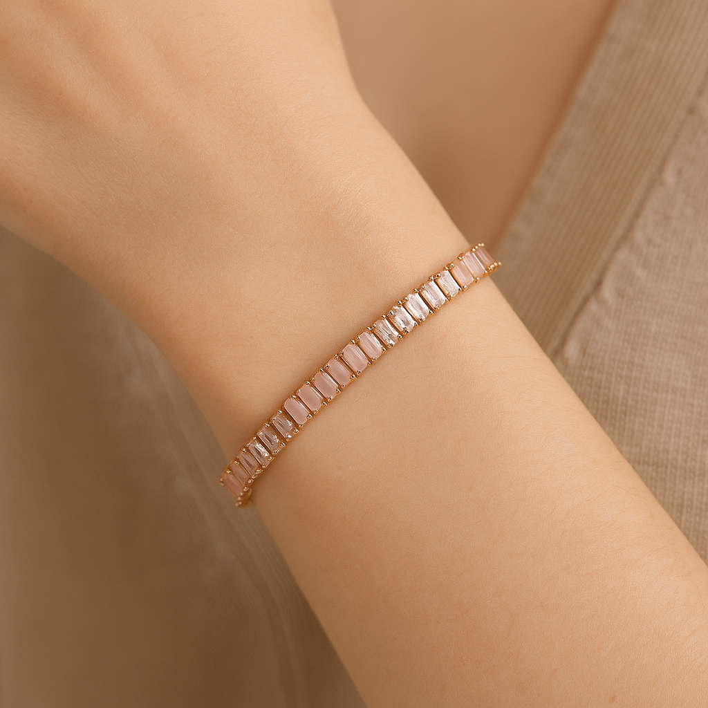 Eternal Glow Link Bracelet ( White & Pink )