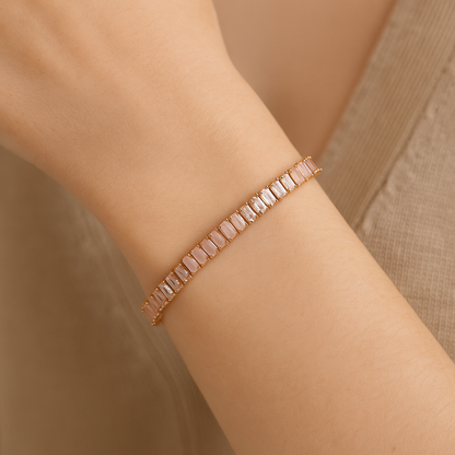 Eternal Glow Link Bracelet ( White & Pink )