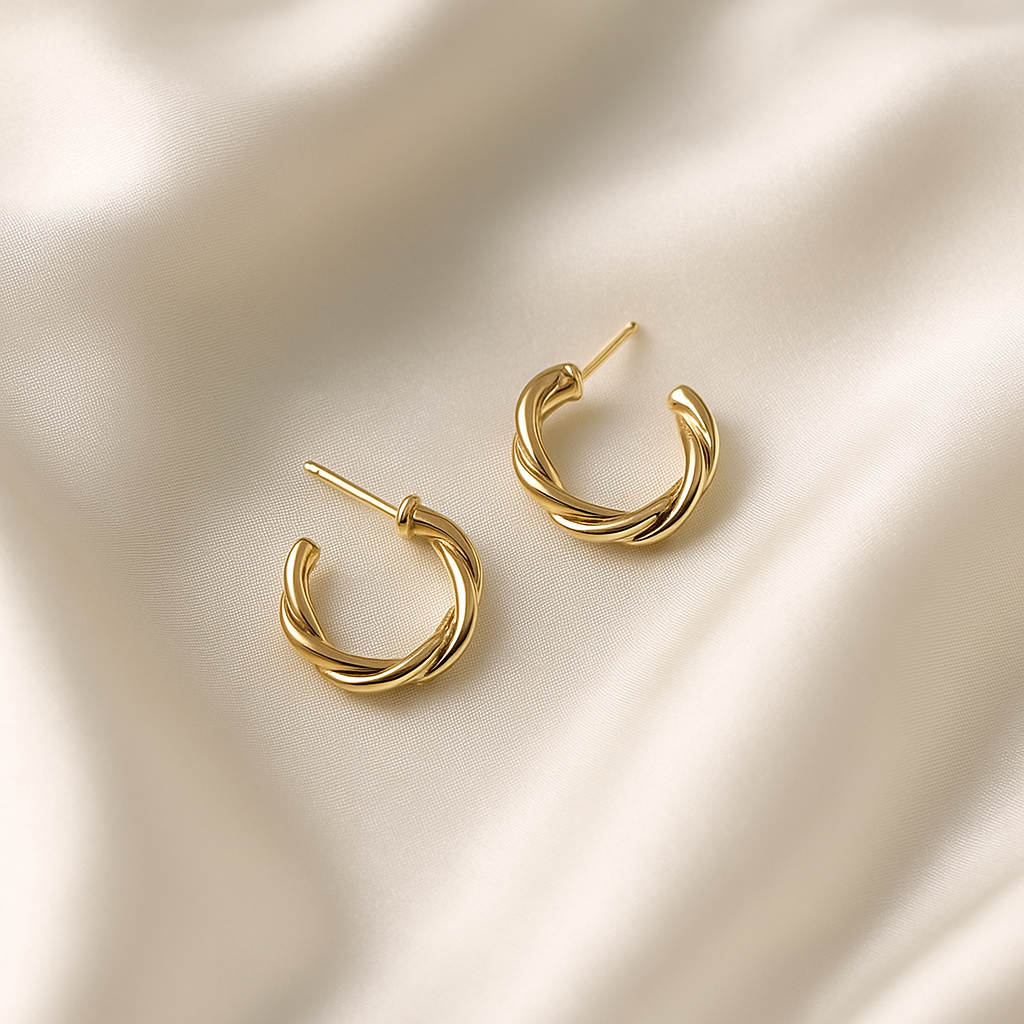Aurelia Twist Hoop Earrings