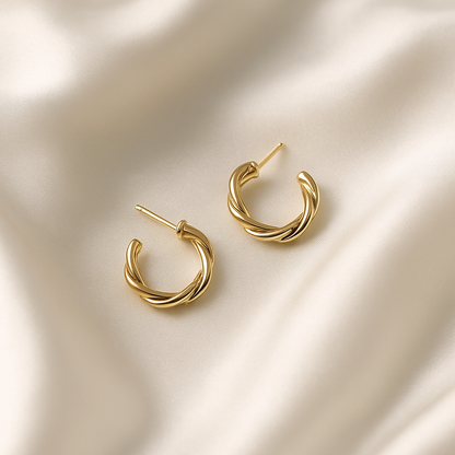 Aurelia Twist Hoop Earrings