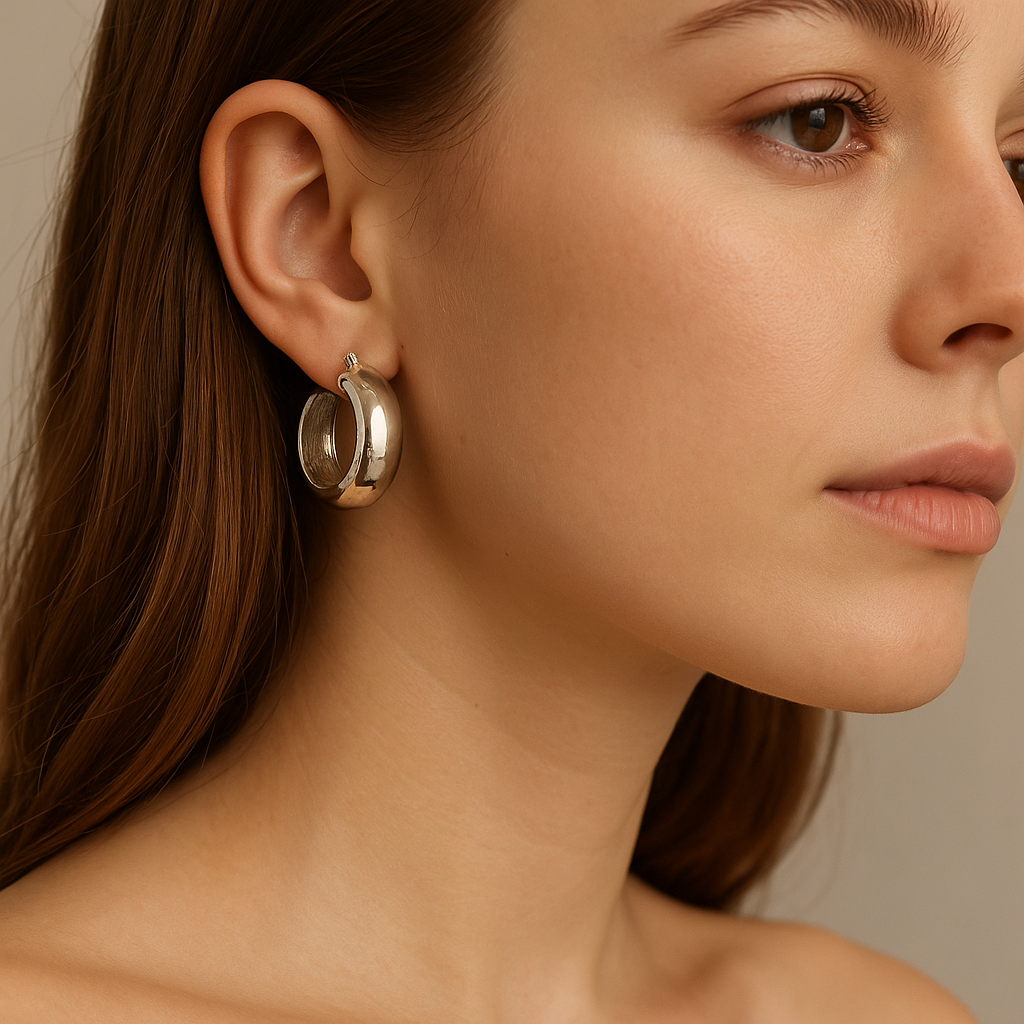 Marvella Twist Hoops ( Silver )