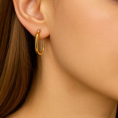 Bold Curve Hoop Earrings