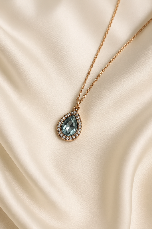 Crystal Teardrop Glow Pendant