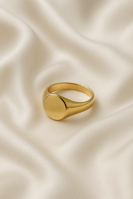 Classic Gold-Tone Signet Ring