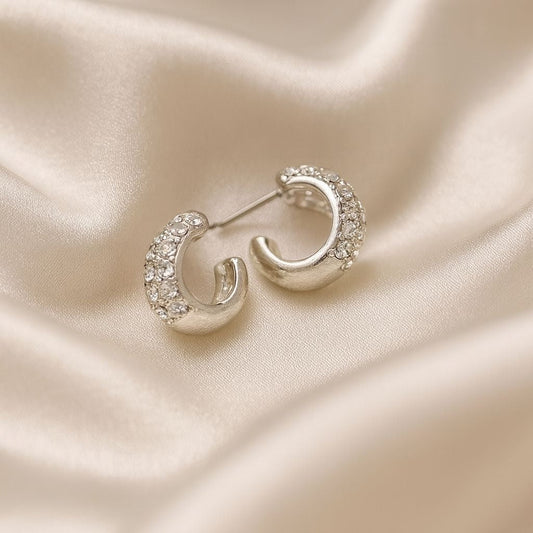 Crystal Glow Hoop Earrings