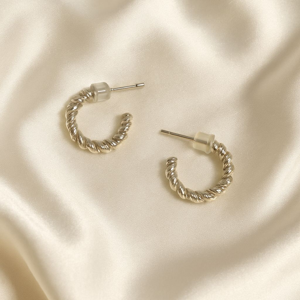 Twisted Rope Hoop Earrings