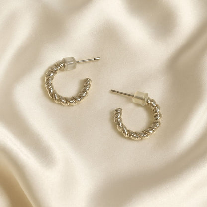 Twisted Rope Hoop Earrings