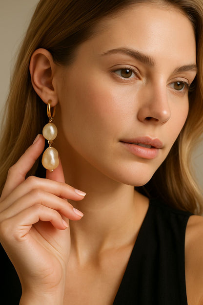 Lunara Baroque Drop Earrings