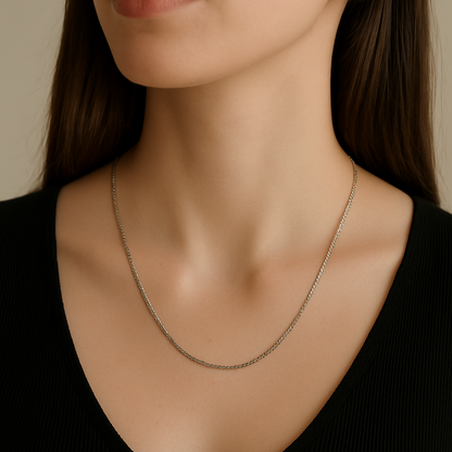 Luxe Shine Flat Chain Necklace