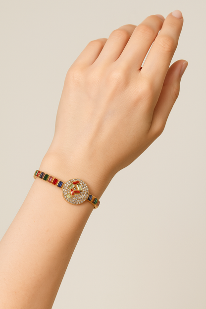 Noir Crown Pavé Bracelet ( Multi colour)