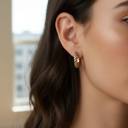 Ora Spiral Hoop Earrings